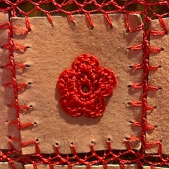 NWOT Michael Mims Kathy Cole 100% Leather Suede Red/Pink V-Neck Vest Sz: 1X - Picture 6 of 8